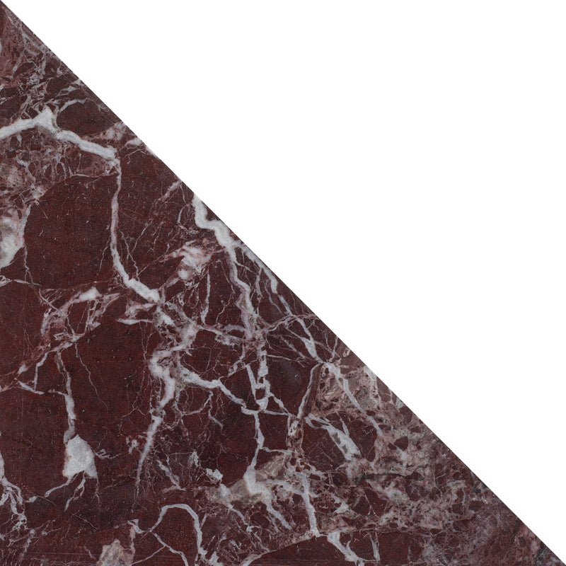 Rosso Levanto Honed Diamond Triangle x 1 cm Field Tile