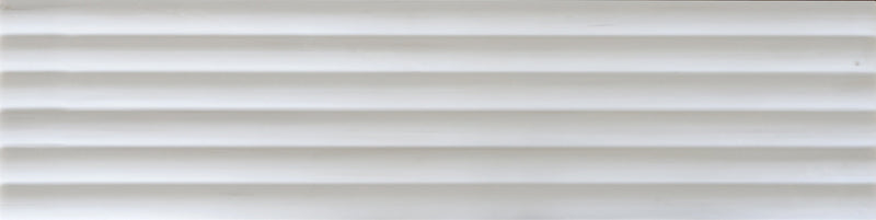 Glacier White Honed Flute-Out 15 x 60 x 1 cm Field Tile