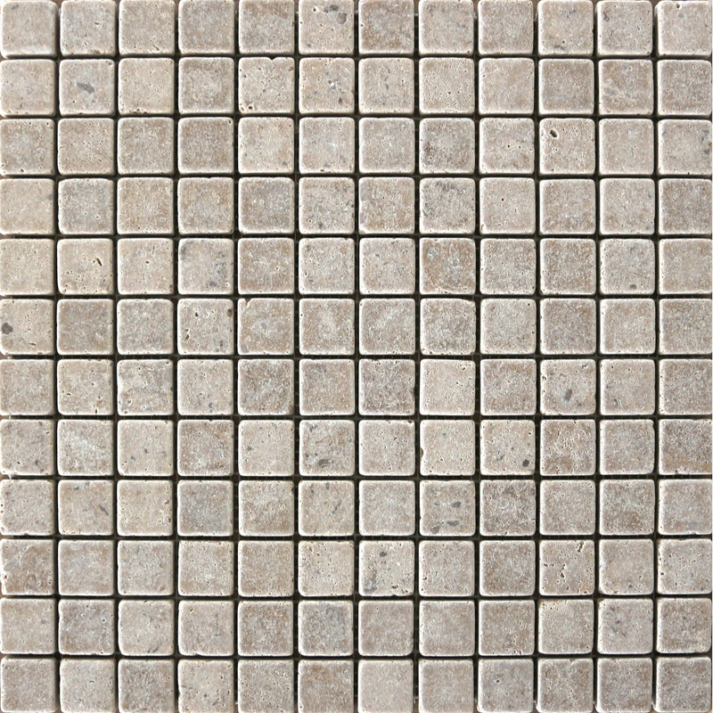 Noce Dark CC 2.5 x 2.5 cm Tumbled Mosaic