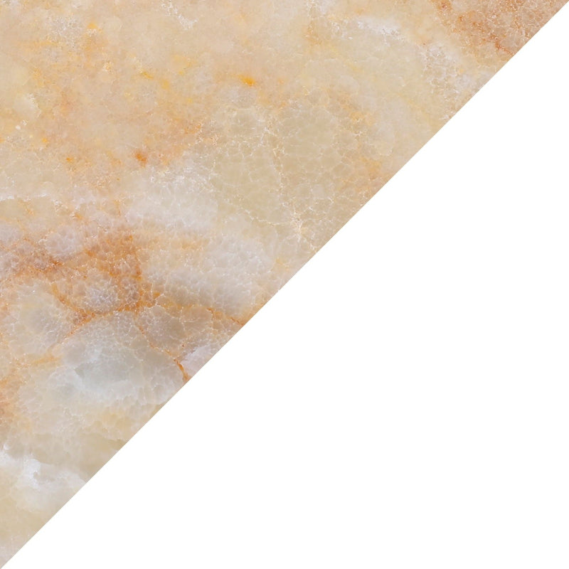 Amber Onyx Honed Diamond Triangle x 1 cm Field Tile