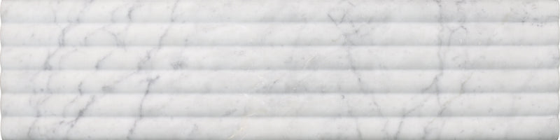 Bianco Carrara Honed Flute-Out 15 x 60 x 1 cm Field Tile