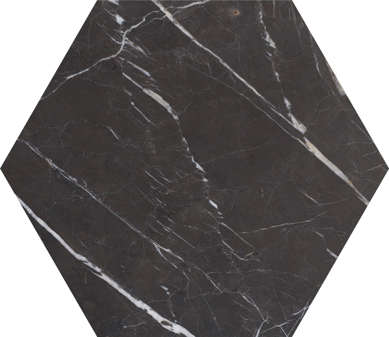 Mount Grey Plain Polished Hexagon 25 x 1 cm Field Tile