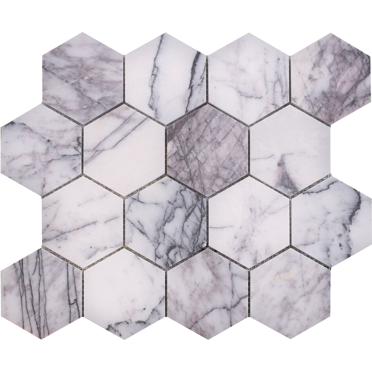 Violeta Hexagon 7.5 cm Honed Mosaic 