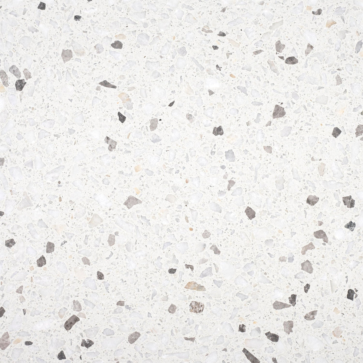 Biarritz White Honed 60 x 60 x 1.25 cm Terrazzo Field Tile #44 