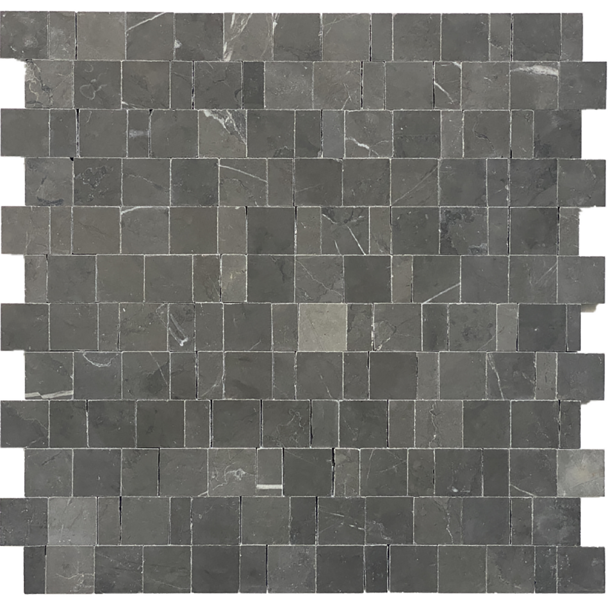 Mount Grey Plain Broken Joint 004 Honed Mosaic 