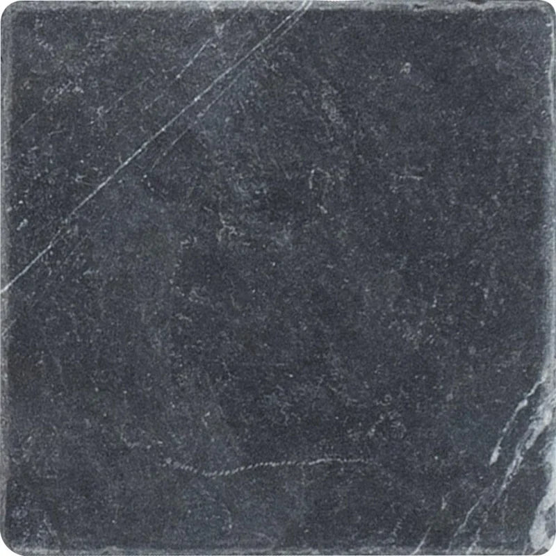 Black Silk Tumbled 7.5 x 7.5 x 1 cm Field Tile 