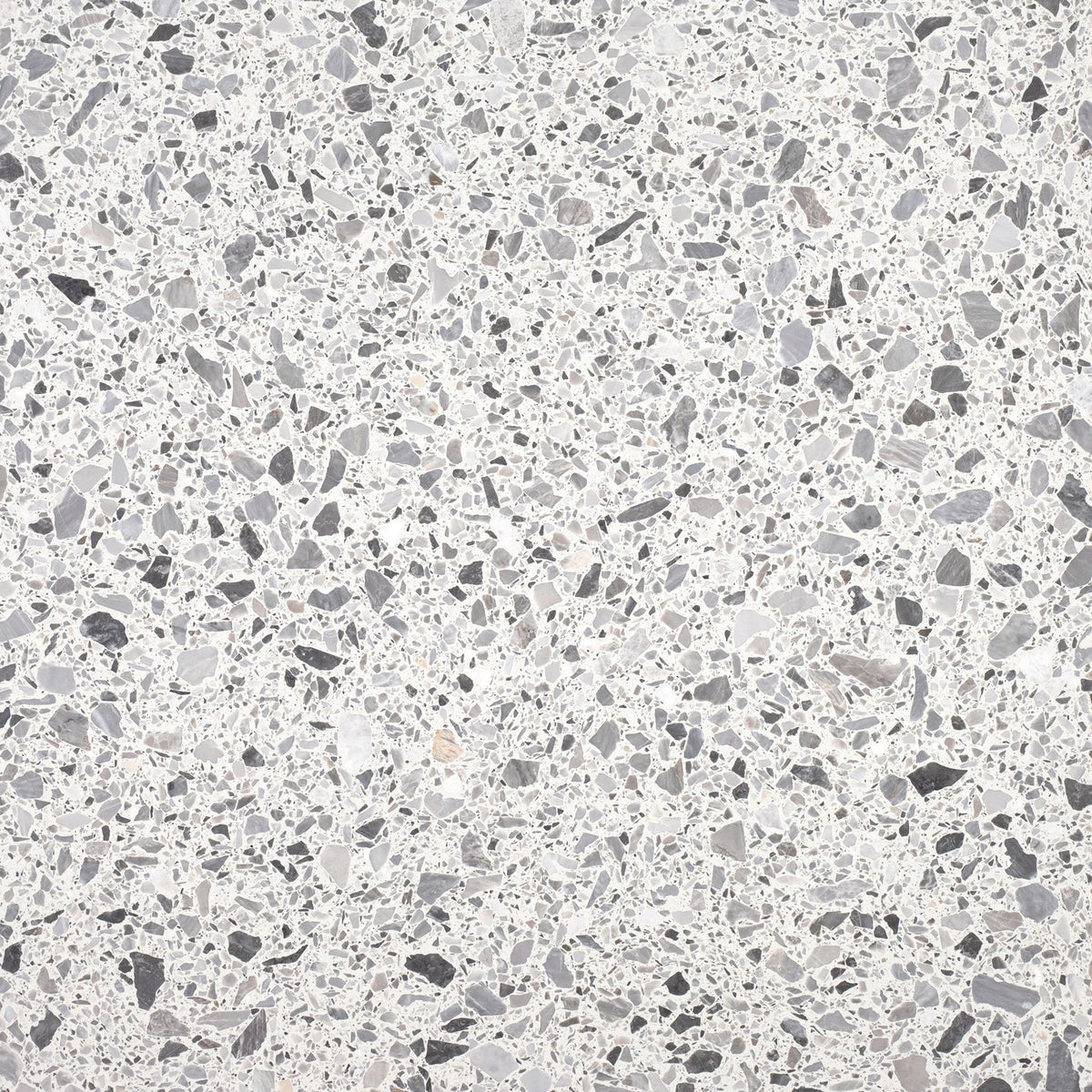 Nordic Grey Honed 60 x 60 x 1.25 cm Terrazzo Field Tile #17 