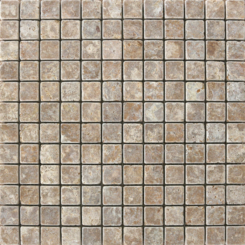 Kona Brown CC 2.5 x 2.5 cm Tumbled Mosaic