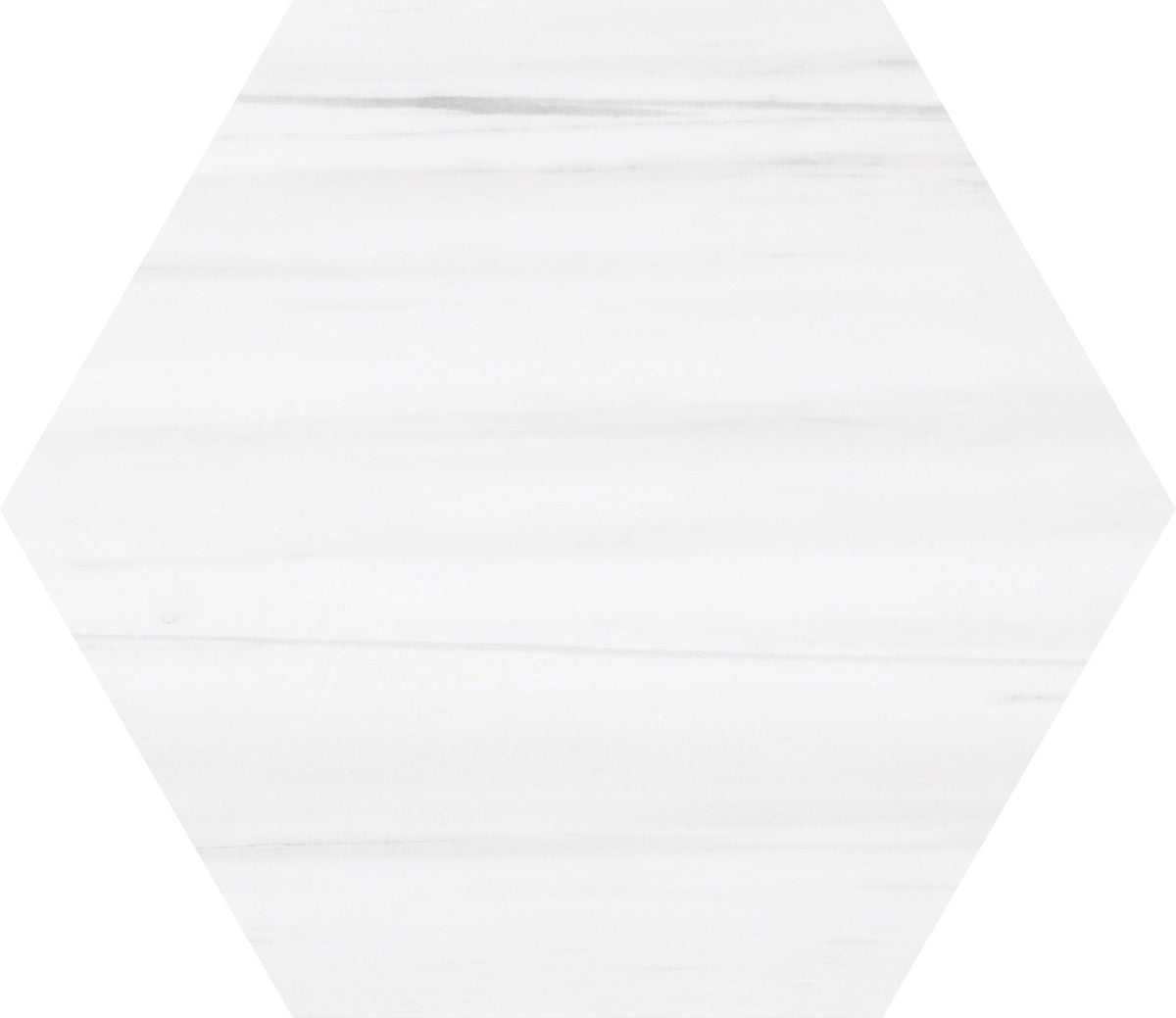 Glacier White Honed Hexagon 25 x 1 cm Field Tile 