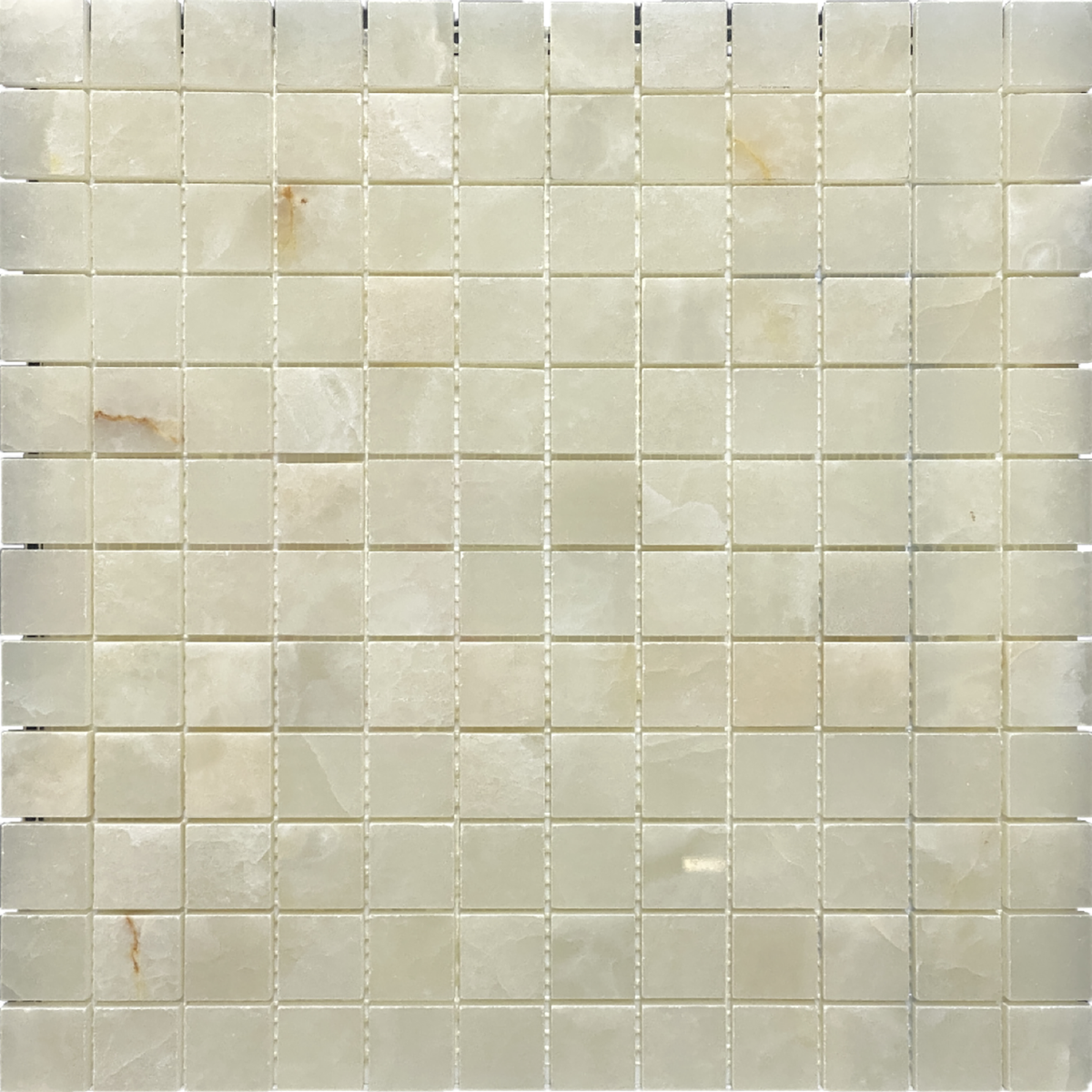 White Onyx 2.5 x 2.5 cm Polished Mosaic 