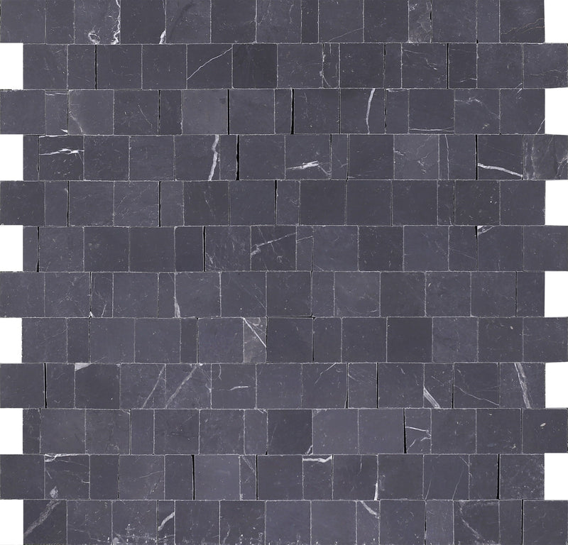 Black Silk Broken Joint 004 Honed Mosaic