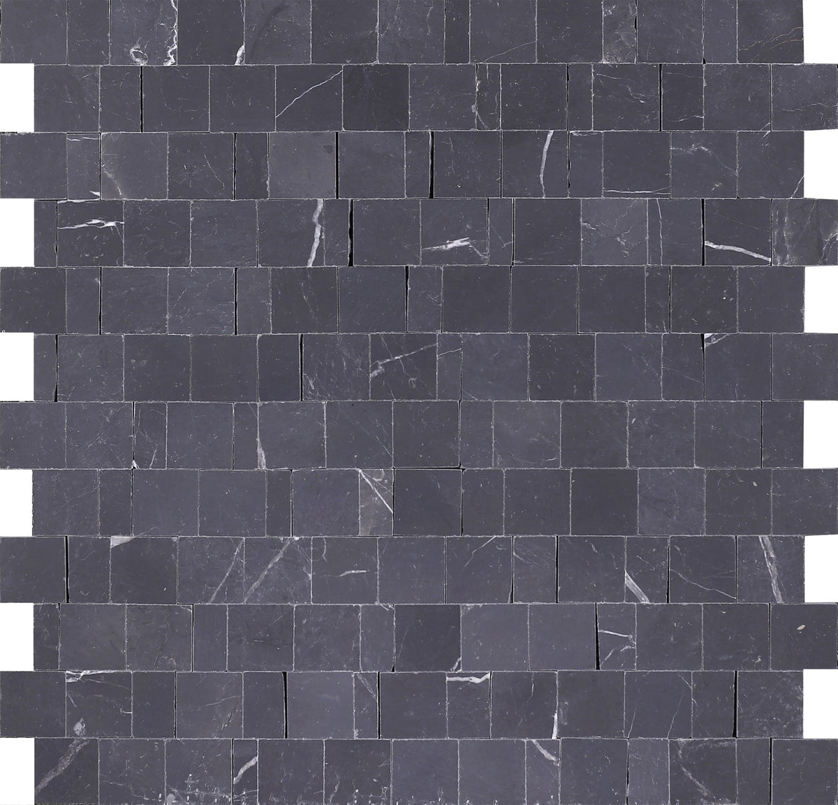 Black Silk Broken Joint 004 Honed Mosaic 