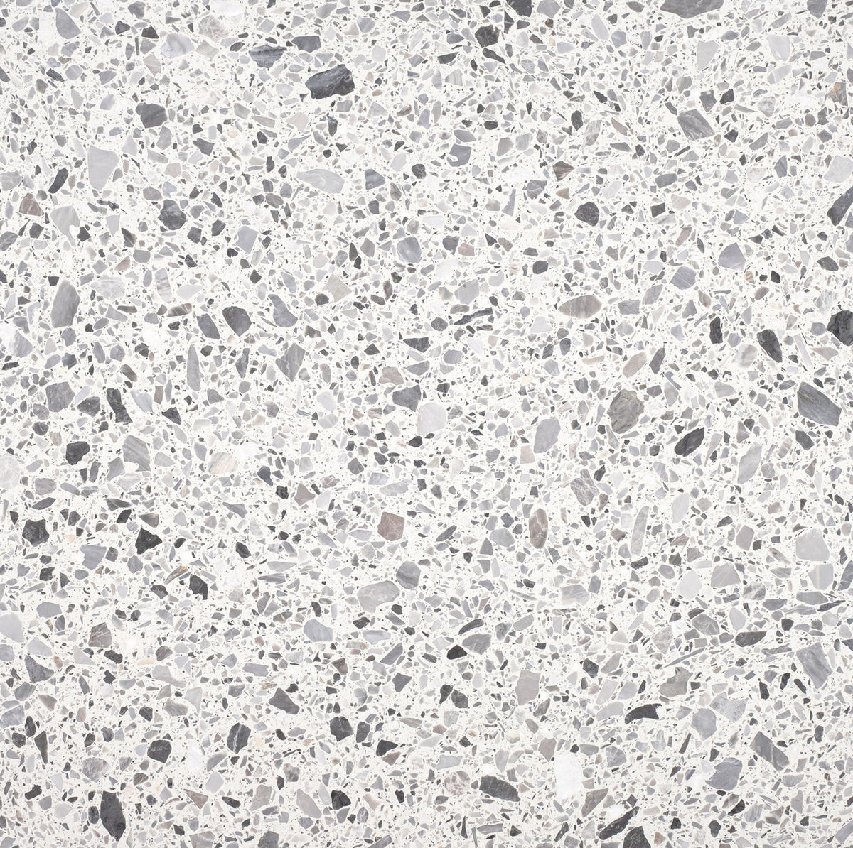 Nordic Grey Honed 60 x 60 x 1.25 cm Terrazzo Field Tile #17 