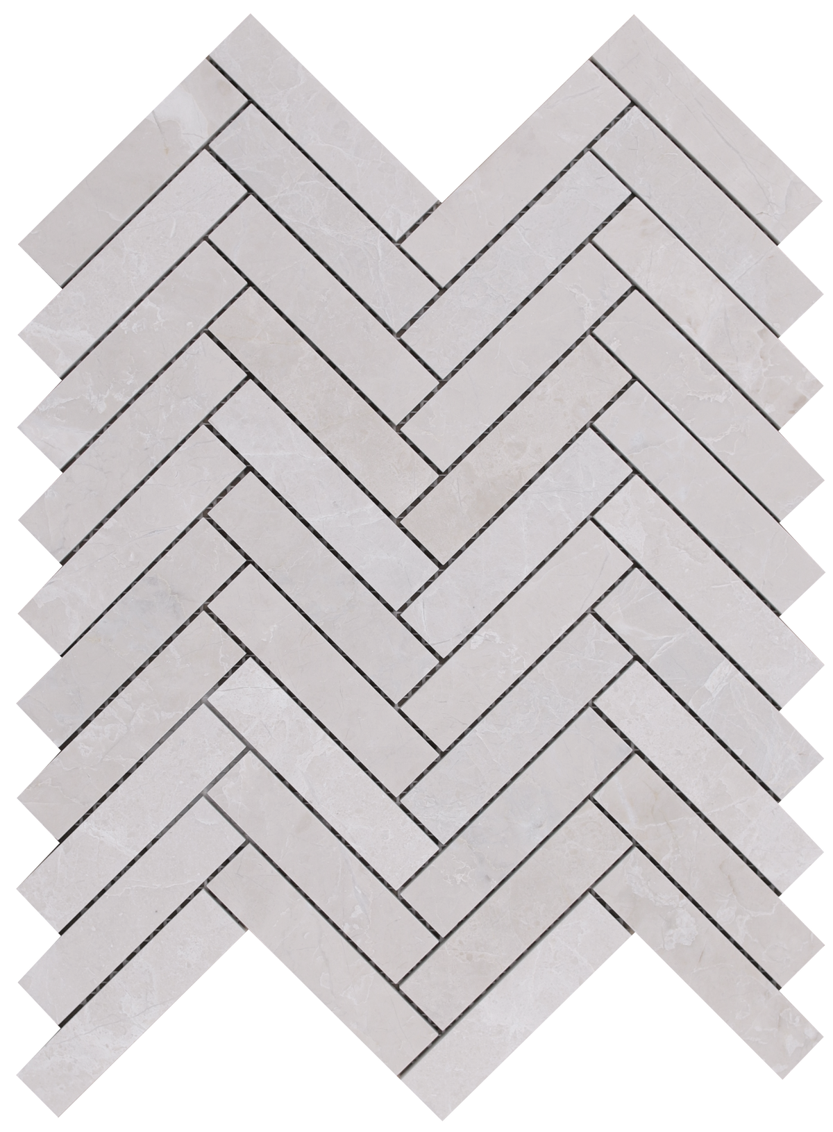 Moon Cream Herringbone 2.5 x 10 cm Honed Mosaic 