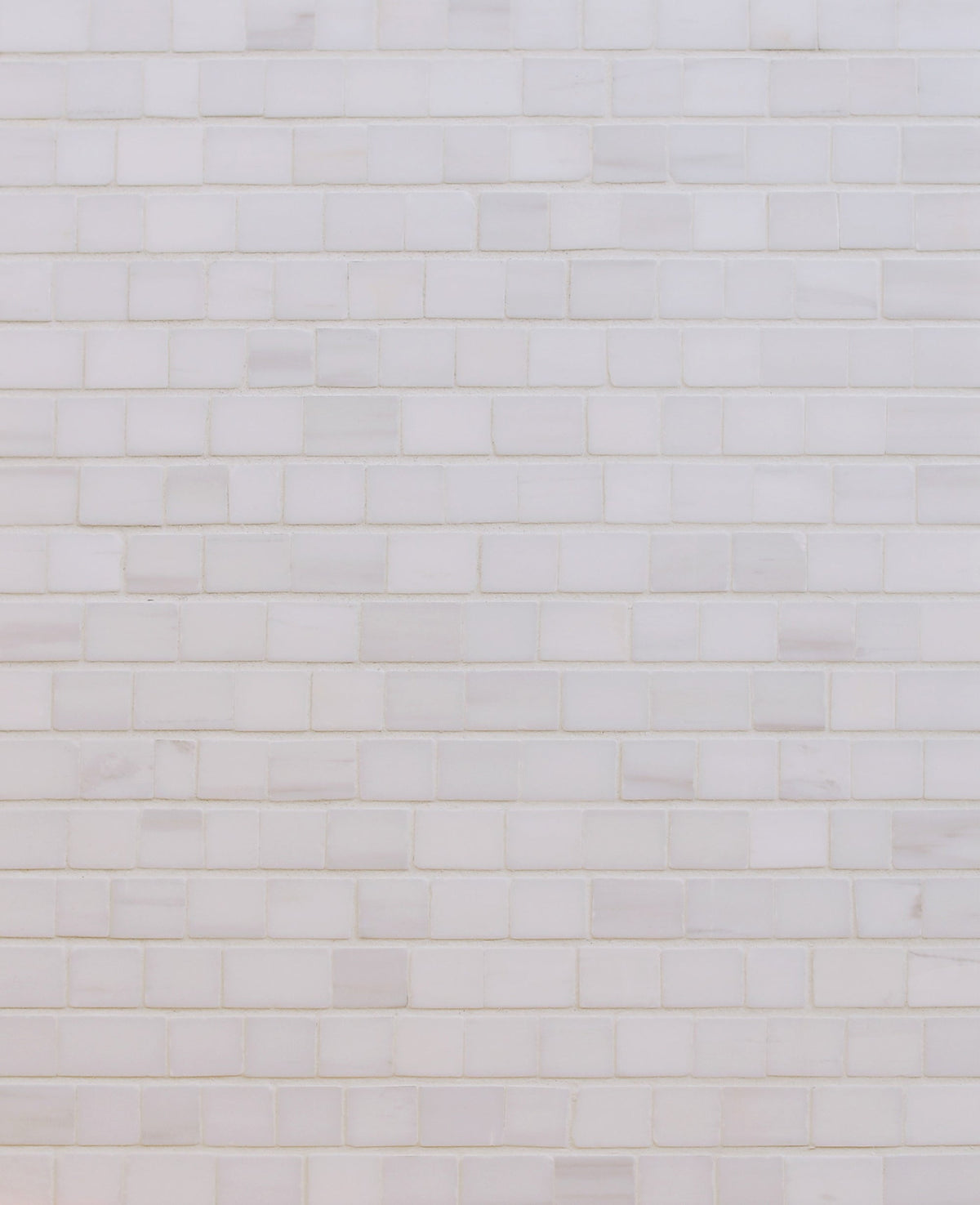 Glacier White Broken Joint Mini Honed Mosaic 