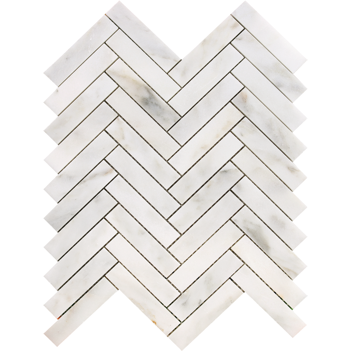 Calacatta Vida Herringbone 2.5 x 10 cm Honed Mosaic 
