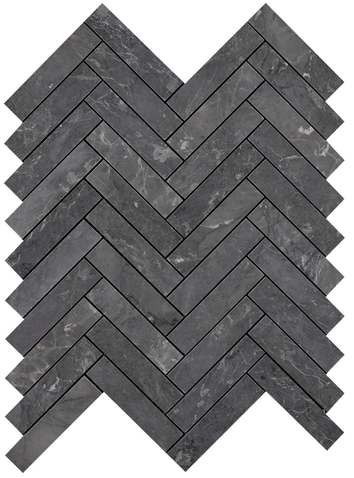 Lovina Grey Herringbone 2.5 x 10 cm Honed Mosaic 