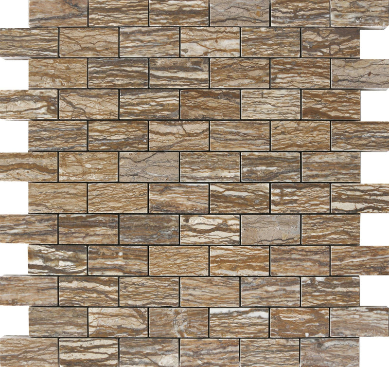 Ivy Brown VC 2.5 x 5 cm Honed Mosaic