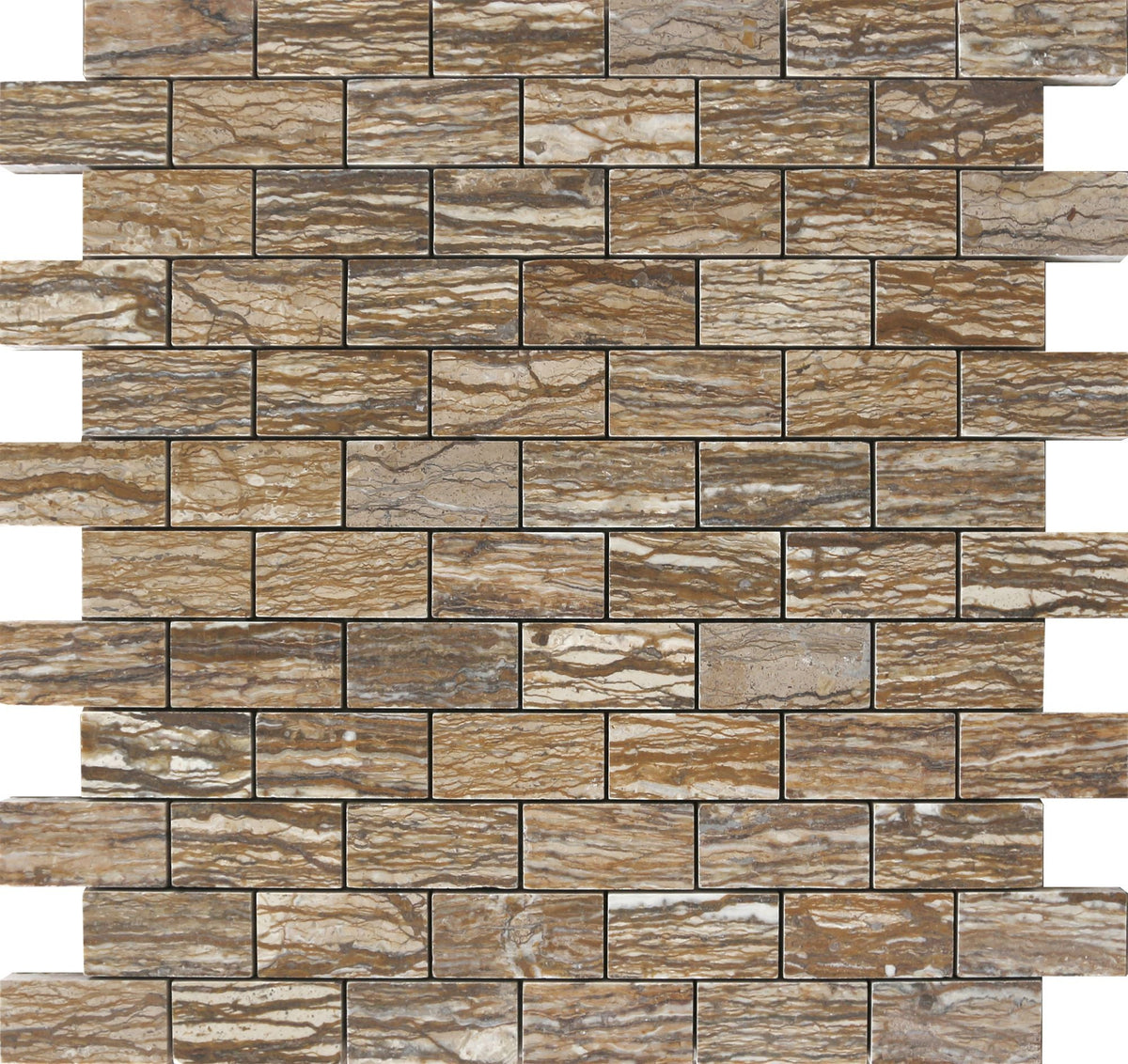 Ivy Brown VC 2.5 x 5 cm Honed Mosaic 