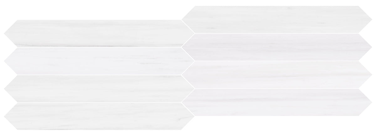 Glacier White Honed Picket 5 x 30 x 1 cm Field Tile 