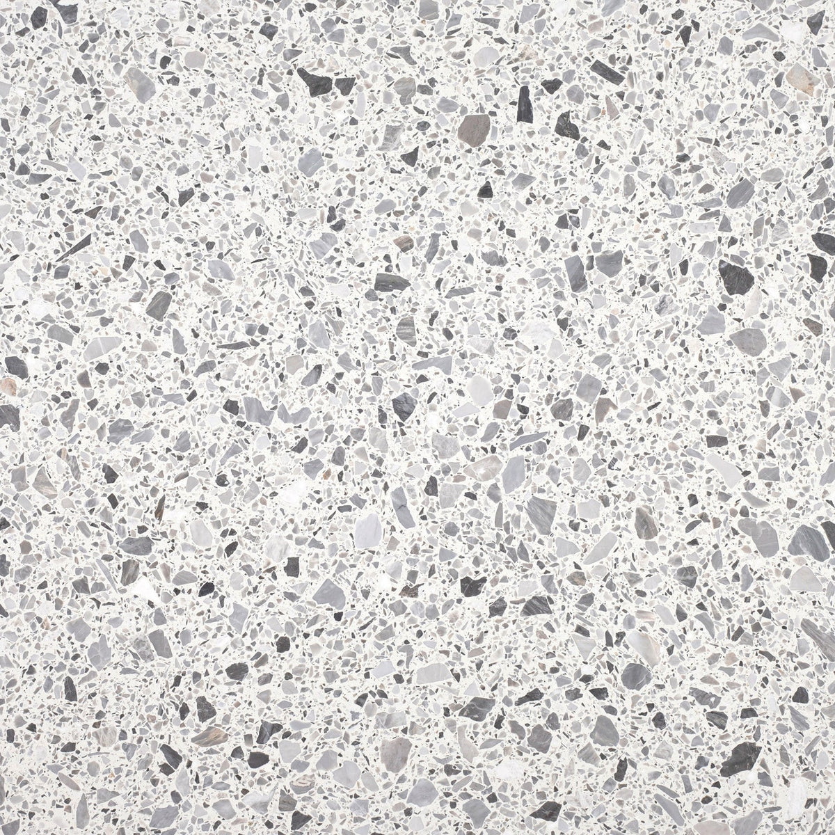 Nordic Grey Honed 60 x 60 x 1.25 cm Terrazzo Field Tile #17 
