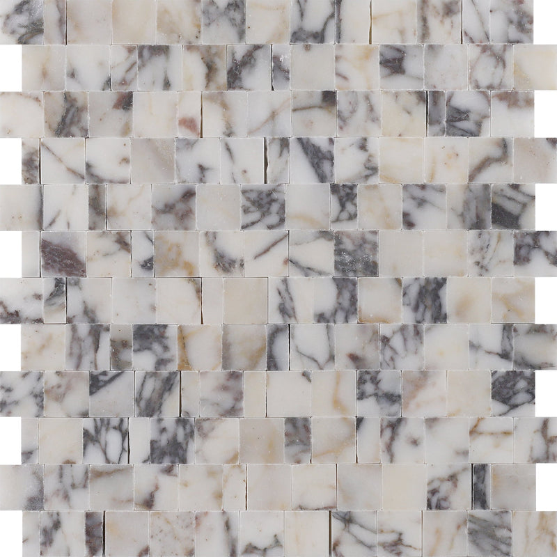 Calacatta Viola Broken Joint 004 Honed Mosaic