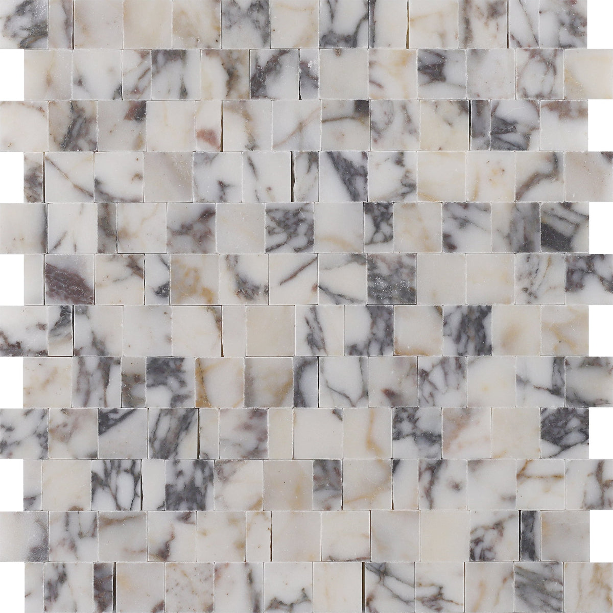 Calacatta Viola Broken Joint 004 Honed Mosaic 