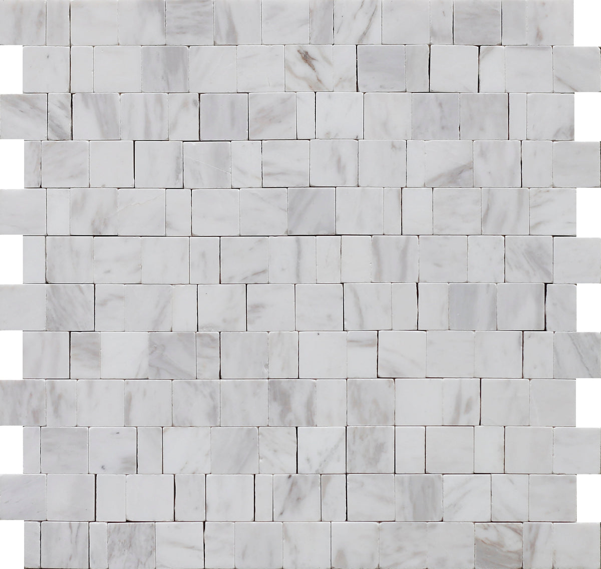 Volakas Broken Joint 004 Honed Mosaic 