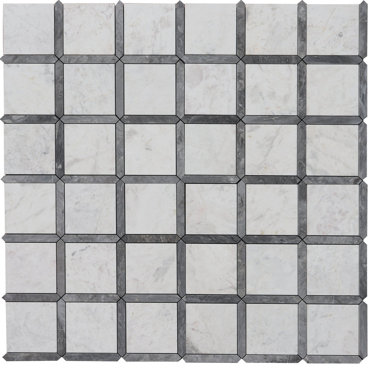 Lovina Grey &amp; Elegantia Venetian Picket Honed Mosaic 