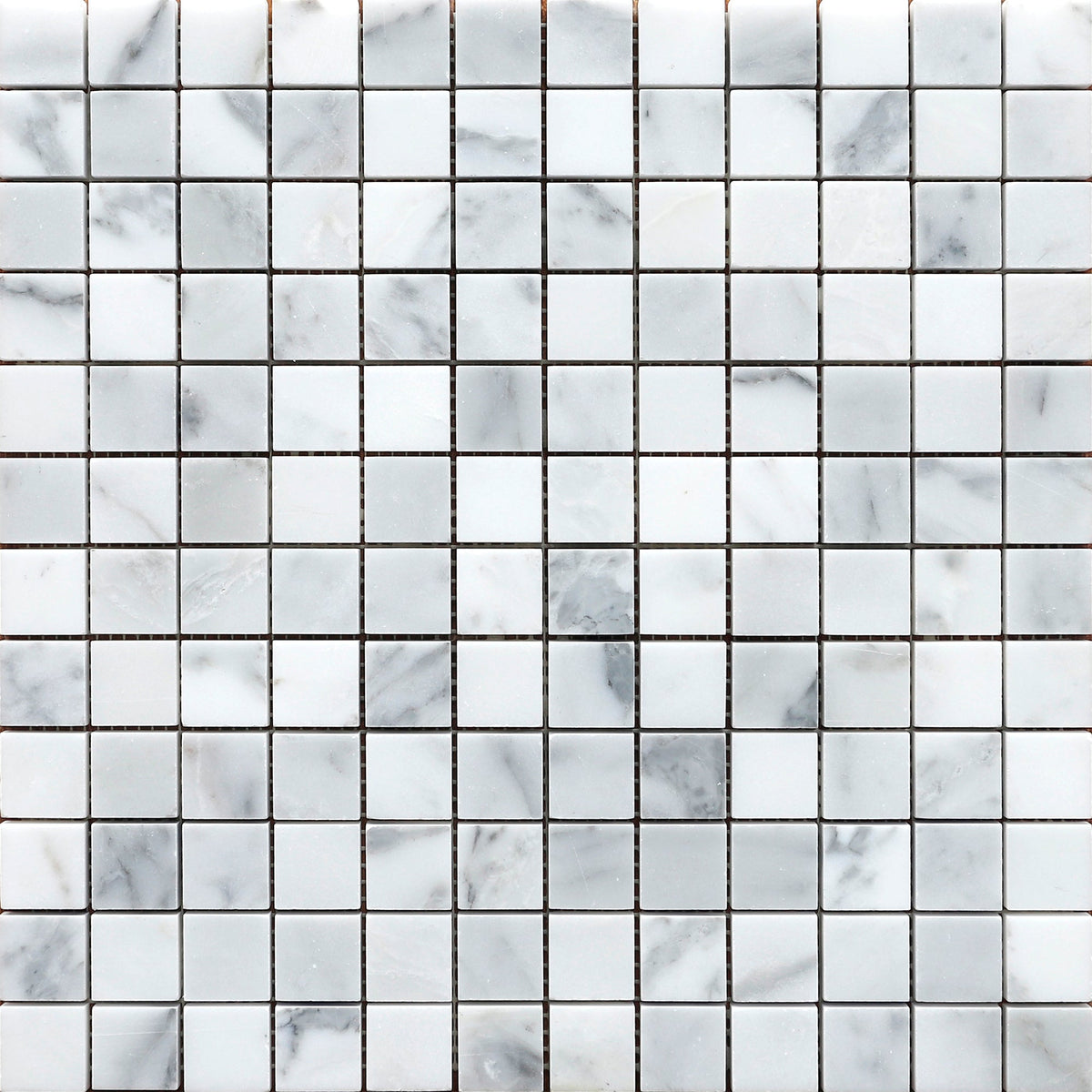 Statuario 2.5 x 2.5 cm Honed Mosaic 