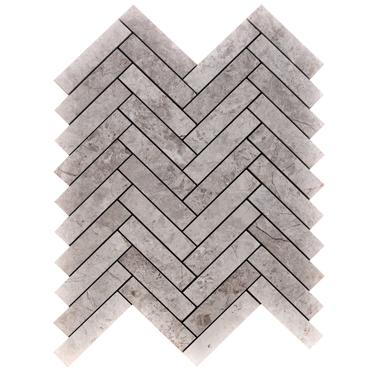 Tundra Grey Herringbone 2.5 x 10 cm Honed Mosaic 
