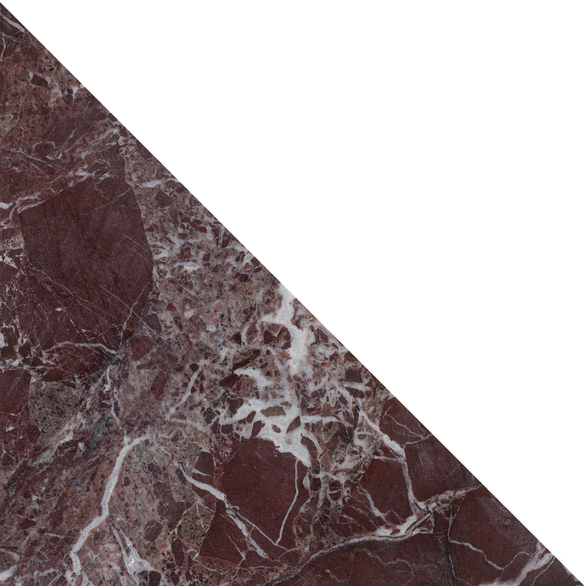 Rosso Levanto Honed Diamond Triangle  x 1 cm Field Tile 