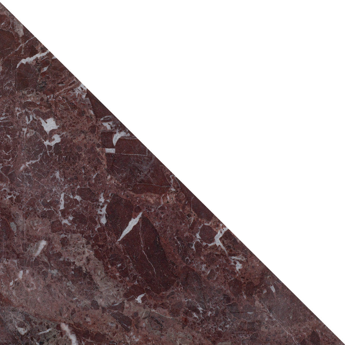Rosso Levanto Honed Diamond Triangle  x 1 cm Field Tile 