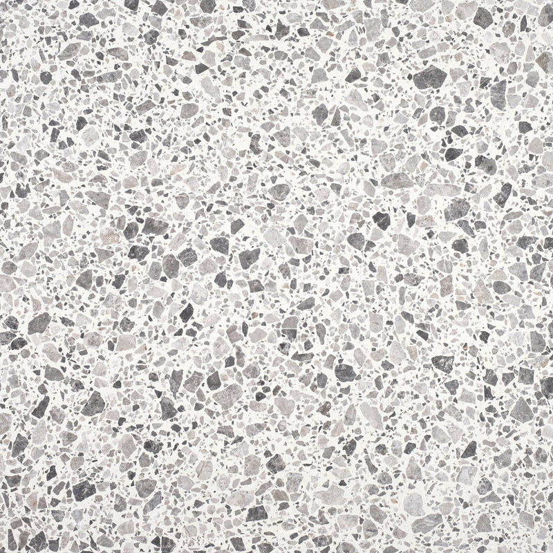 Tundra Grey Honed 60 x 60 x 1.25 cm Terrazzo Field Tile #24