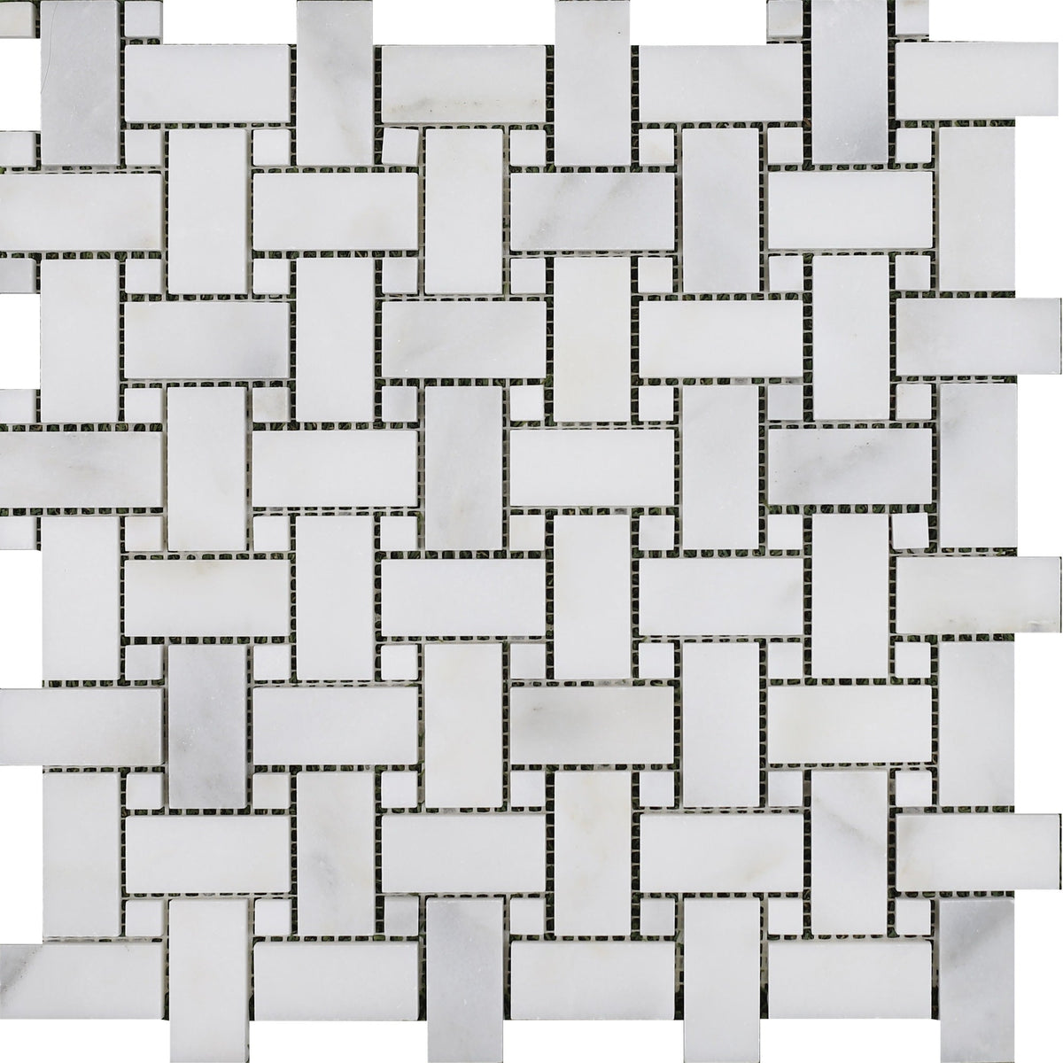 Calacatta Vida Basketweave Honed Mosaic 