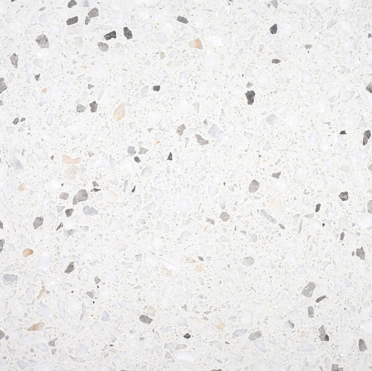 Biarritz White Honed 60 x 60 x 1.25 cm Terrazzo Field Tile #44 