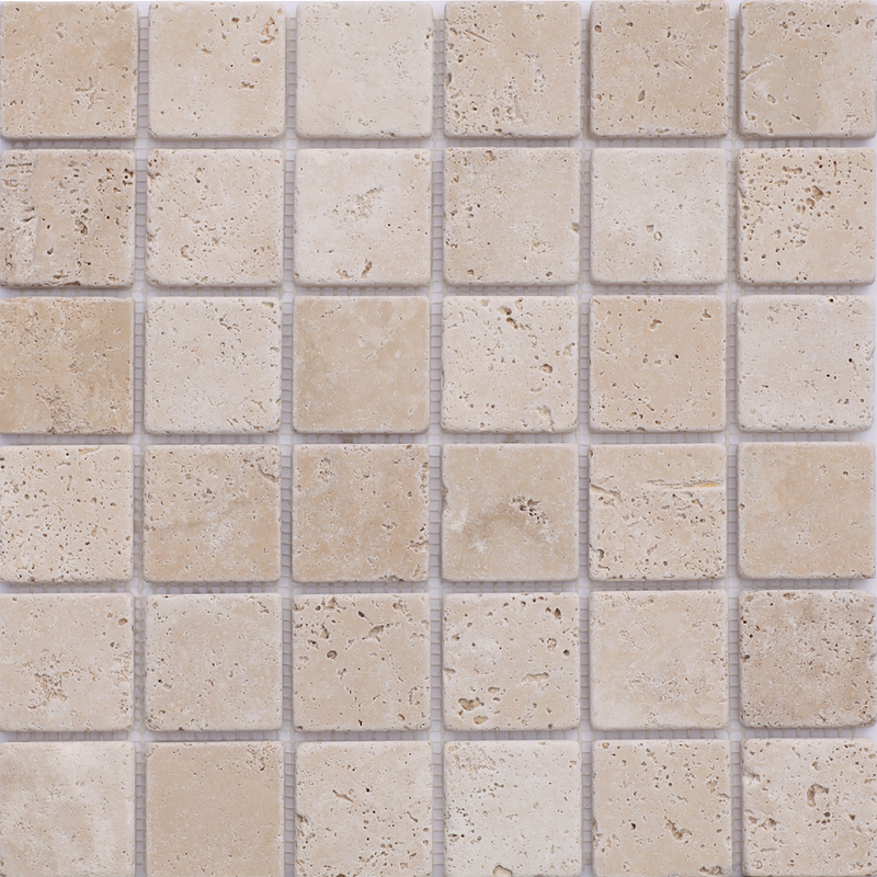 Classic Light CC 5 x 5 cm Tumbled Mosaic