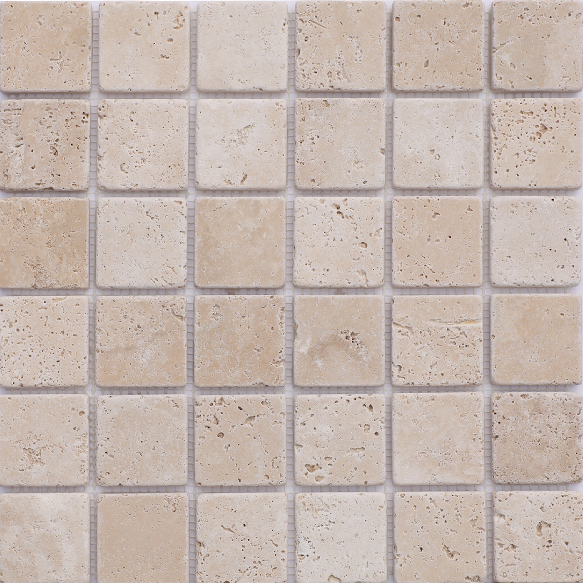Classic Light CC 5 x 5 cm Tumbled Mosaic 