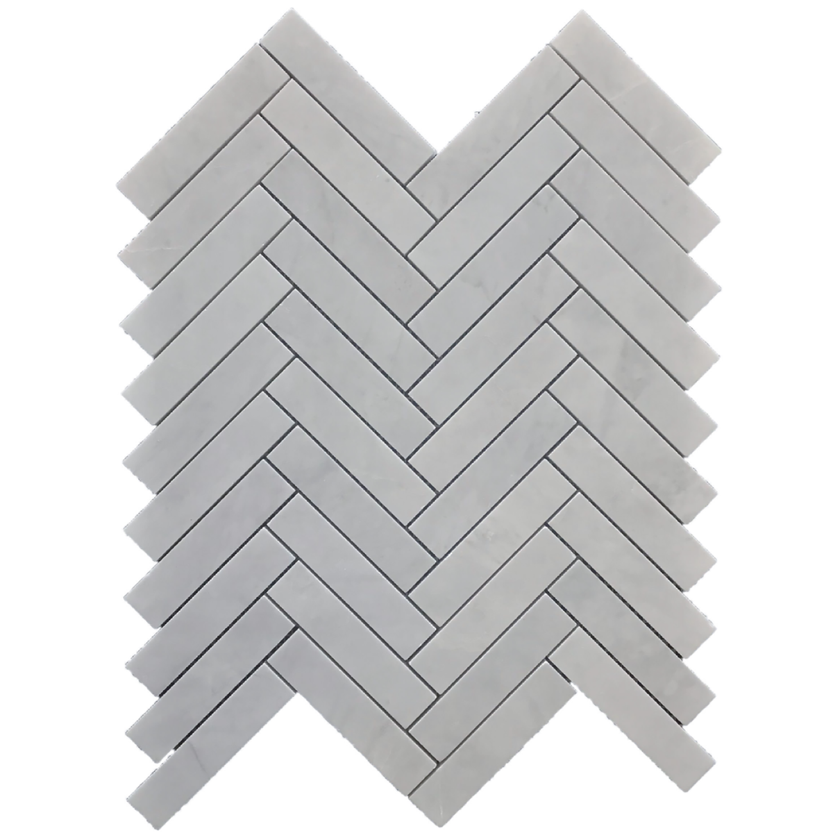 Ice Grey Herringbone 2.5 x 10 cm Honed Mosaic 