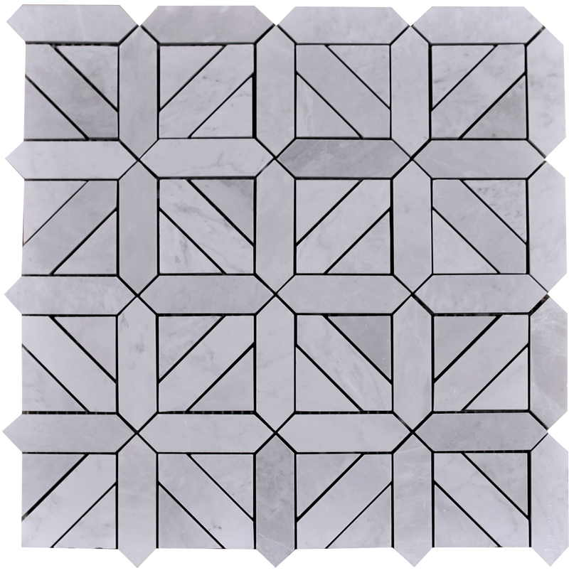 Ice Grey Parquet Honed Mosaic