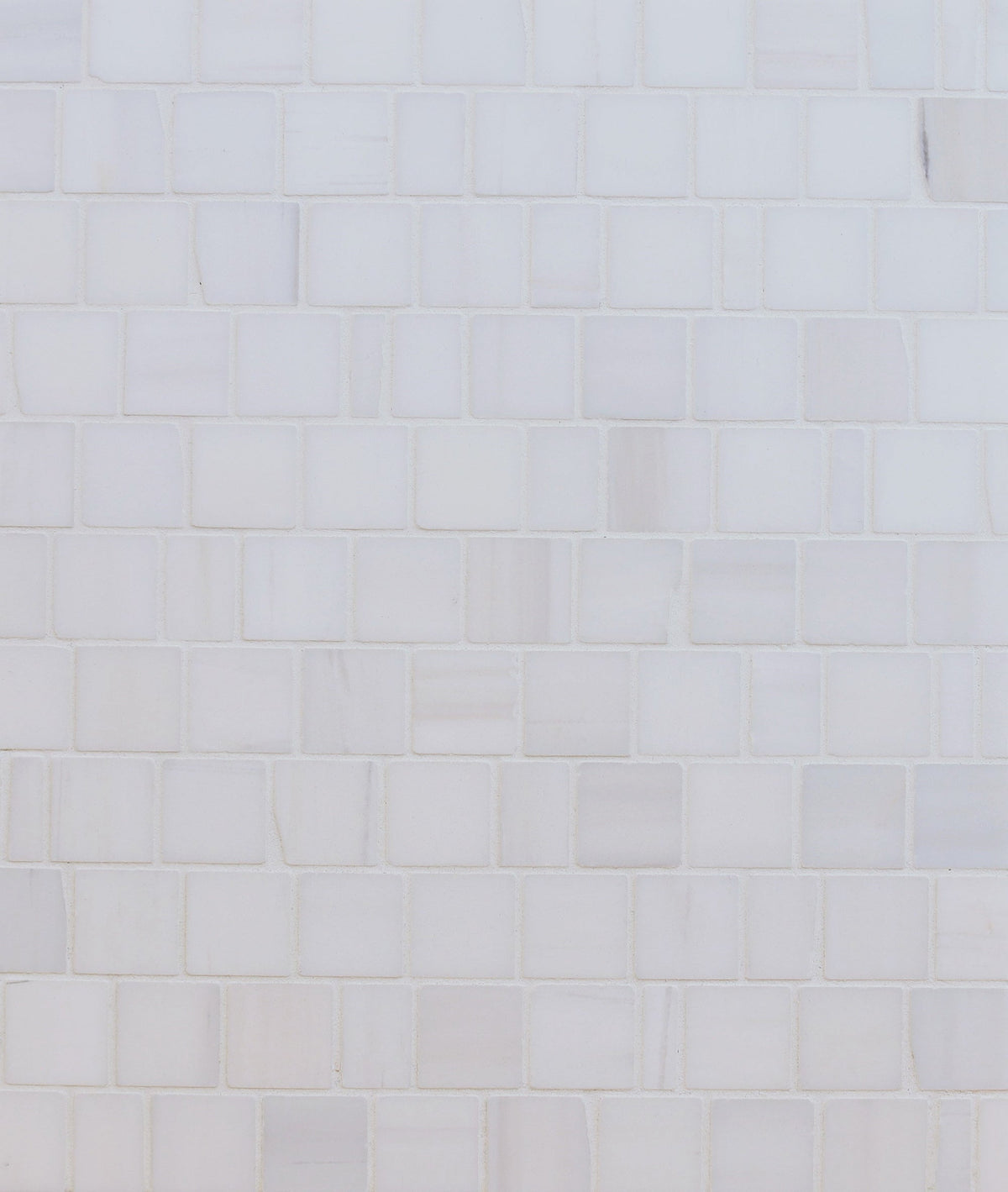 Glacier White Broken Joint 005 Honed Mosaic 