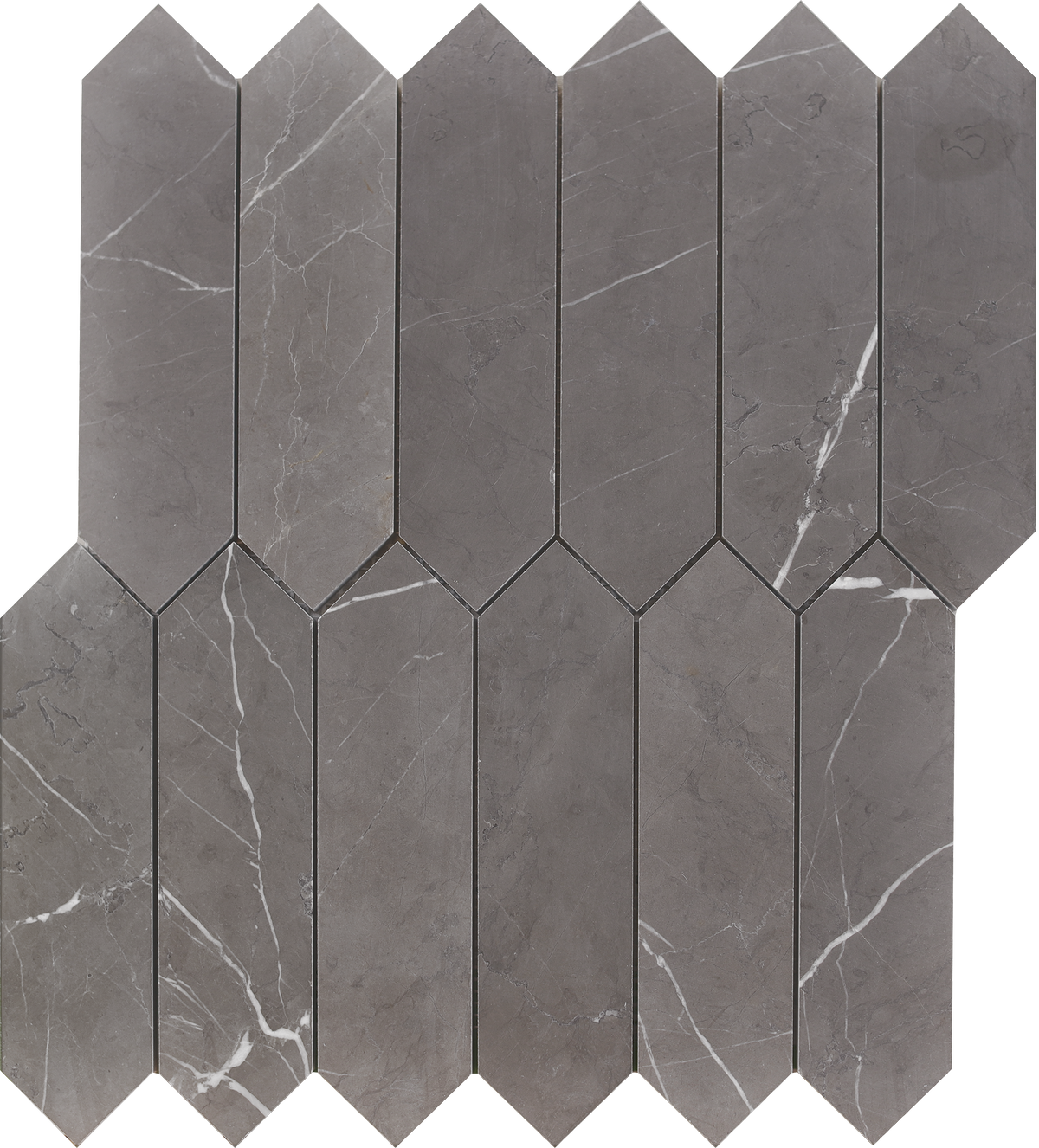 Mount Grey Plain Picket 5 x 20 cm Honed Mosaic 