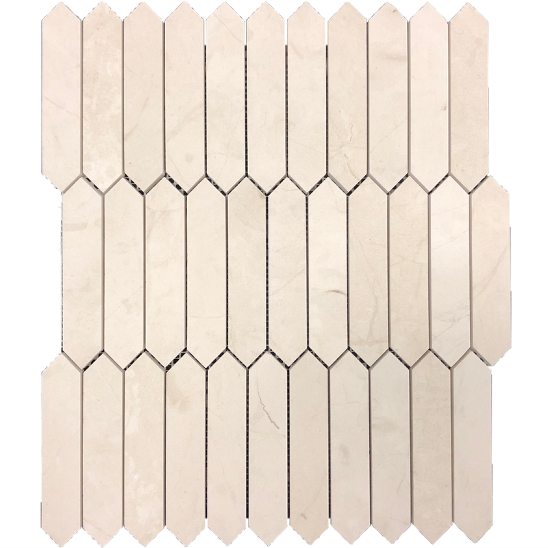 Aero Cream Picket 2.5 x 10 cm Honed Mosaic