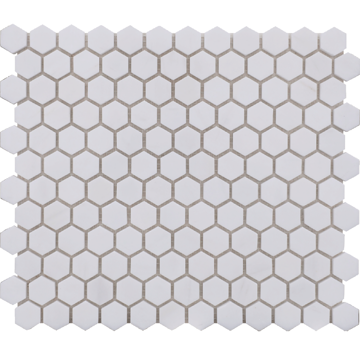 Glacier White Hexagon 2.5 cm Honed Mosaic 