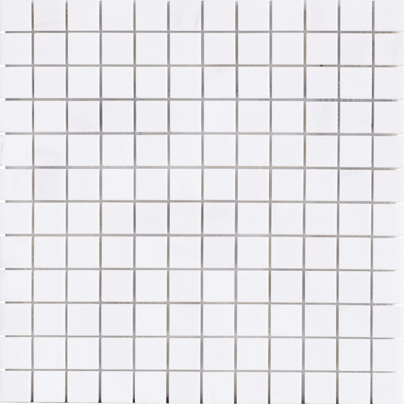 Glacier White 2.5 x 2.5 cm Honed Mosaic
