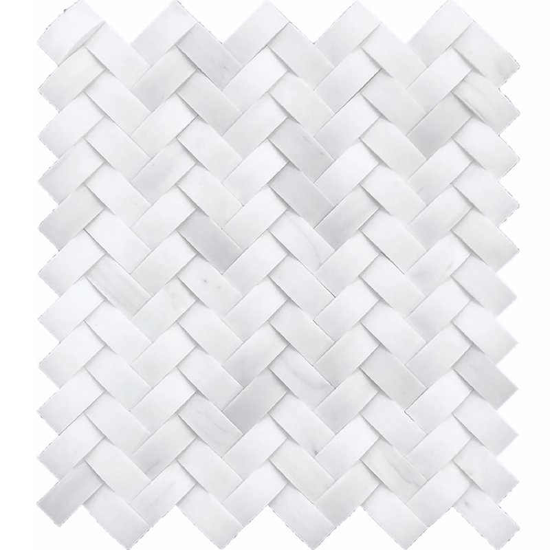 Glacier White Duomo Honed Mosaic