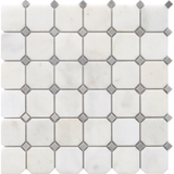 Afyon White & Ice Grey Octagon Polished Mosaic