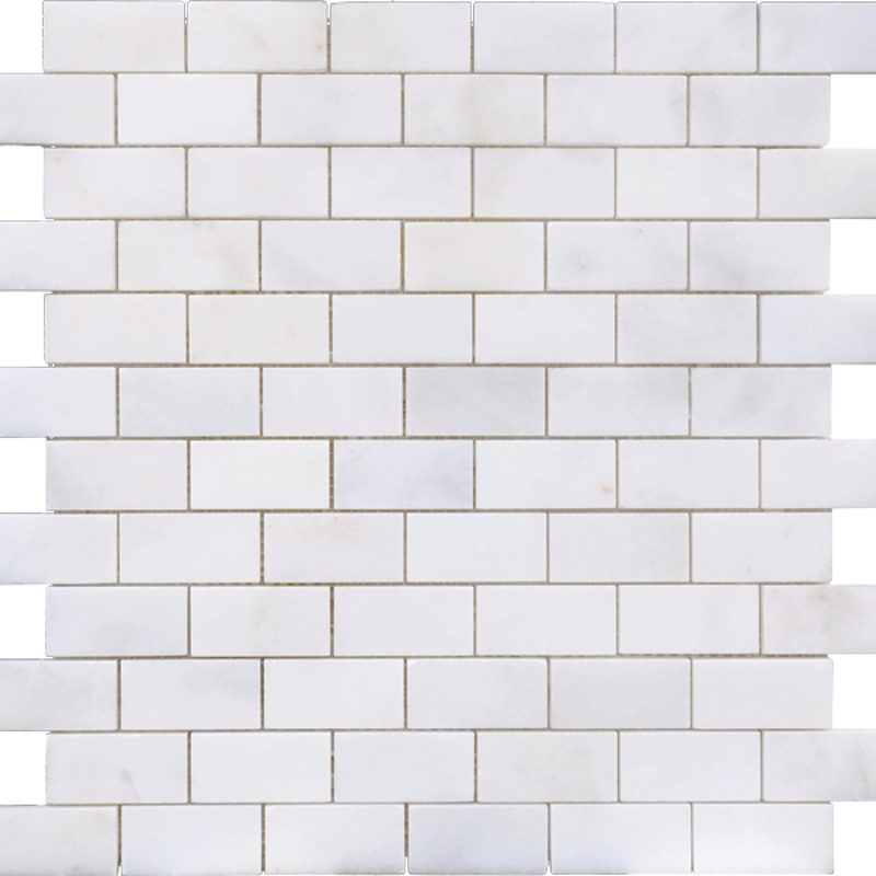 Afyon White 2.5 x 5 cm Honed Mosaic