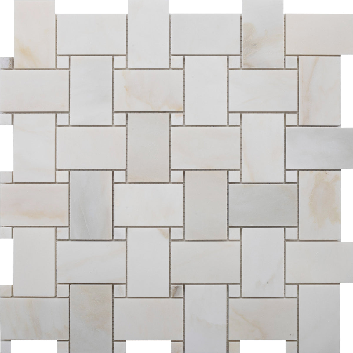 Cremo Delicato Large Basketweave Honed Mosaic 