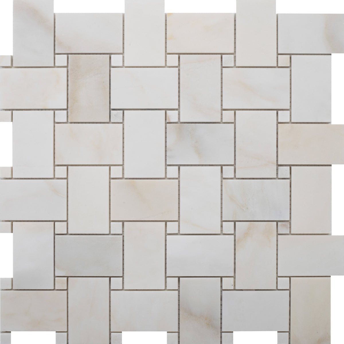 Cremo Delicato Large Basketweave Honed Mosaic 